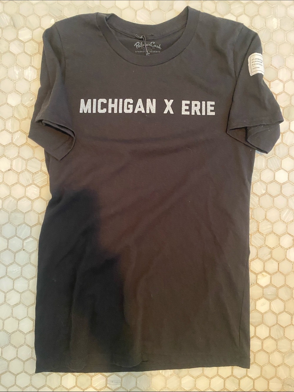 Michigan X Erie Starbucks Reserve Roastery Chicago Black Graphic T-Shirt- unisex